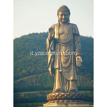 Vita dimensioni bronzo grande statua del Buddha